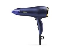 BaByliss Secador de Pelo Midnight Luxe - Potente Secador 2300 W, Control iónico antiencrespamiento, Secado Rápido, Profesional y Ligero, Compacto, 3 ajustes de calor y 2 velocidades, Azul, 5781PE