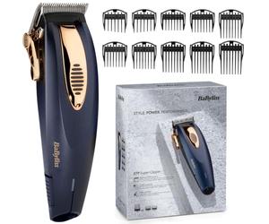 BaByliss Super Clipper XTP, cortadora de pelo profesional para hombres, potencia de iones de litio, cuchillas de acero japonés, 10 grados de corte