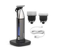 BaByliss Super-X Cortabarbas y Perfilador - Herramienta profesional con cuchilla T skeleton de acero japonés, pantalla digital, batería de litio, 5 h de uso inalámbrico, resistente al agua, T996E