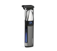 BaByliss Super X-Metal - Cortadora de barba y rastrojo de alta precisión, 24 ajustes de longitud, inalámbrica e impermeable, regalos para hombres, color plateado