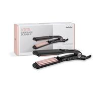 BaByliss - The Crimper Plancha alisadora y rizadora para flequillo Caliente Negro, Rosa 1,8 m