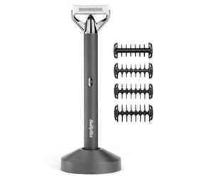 BaByliss X-BLADE Afeitadora eléctrica, Recortadora de barba minimalista, Cuchilla súper afilada, Basculante 50°, 4 peines guía (1-5 mm), Inalámbrica, Iones de litio, Waterproof, OT996E