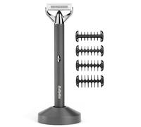 BaByliss X-BLADE Afeitadora eléctrica, Recortadora de barba minimalista, NUEVO 2025, Cuchilla súper afilada, Basculante 50°, 4 peines guía (1-5 mm), Inalámbrica, Iones de litio, Waterproof, OT996E