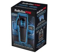 BaBylissPRO Cortapelos de doble bobina; cortadora de pelo profesional, carcasa totalmente metálica, rendimiento de corte de precisión, cortadora inalámbrica de grado de peluquería