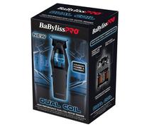BaBylissPRO Recortadora de doble bobina, recortadora de pelo inalámbrica profesional, detalles de precisión y recortadora de alineación con carcasa totalmente metálica para barberos