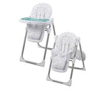 Babylo Hi Lo - Trona y silla junior, 6 alturas, 3 posiciones reclinables, bandeja extraíble de 2 capas y arnés de seguridad de 5 puntos para niños de más de 6 meses a 15 kg