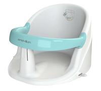 BABYLON Asiento Bañera Bebé Nemo - Silla Bañera Bebe Antideslizante con 4 Ventosas, Asiento baño Bebe Bañera desde 6 Meses, Adaptador y Soporte Baño Bebé para Ducha y Bañera, blanco/turquesa