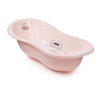 BABYLON bañeras para bebes Shuttle - Bañera para bebé con termómetro y tapón (0-36 meses), color rosa