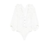 Babylon - Body con Aplicaciones Florales - Tops - Mujer - Blanco - 3XL -