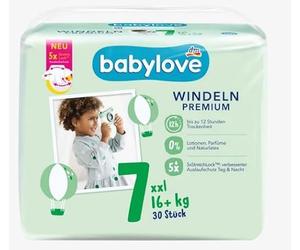 babylove Pack de 30 pañales premium tamaño 7 XXL 16+ kg