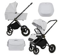 BabyLux® Carrito Bebe 2en1 ROSSO, Conjunto de Cochecito Ligero y Plegable Que Incluye Capazo, Silla de Paseo, Bolso Cambiador y Más Accesorios, 4 Posiciones de Reclinado, 0-22kg, Protección UV 50+