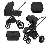 BabyLux® Carrito Bebe 2en1 ROSSO, Conjunto de Cochecito Ligero y Plegable Que Incluye Capazo, Silla de Paseo, Bolso Cambiador y Más Accesorios, 4 Posiciones de Reclinado, 0-22kg, Protección UV 50+