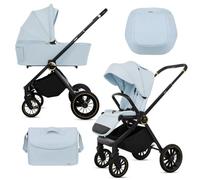 BabyLux® Carrito Bebe 2en1 ROSSO, Conjunto de Cochecito Ligero y Plegable Que Incluye Capazo, Silla de Paseo, Bolso Cambiador y Más Accesorios, 4 Posiciones de Reclinado, 0-22kg, Protección UV 50+