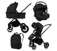 BabyLux® Carrito Bebe 3en1 CASTOR Conjunto de Cochecito Ligero y Plegable | Incluye Capazo, Silla de Paseo, Portabebés i-Size, Bolso Cambiador y Más Accesorios, 0-22kg, Protección UV 50+,Ventilación