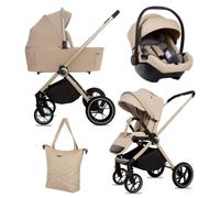 BabyLux® Carrito Bebe 3en1 GAVIA, Conjunto de Cochecito Ligero y Plegable