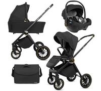 BabyLux® Carrito Bebe 3en1 ROSSO, Conjunto de Cochecito Ligero y Plegable Que Incluye Capazo, Silla de Paseo, Portabebés i-Size, Bolso Cambiador y Más Accesorios, 0-22kg, Protección UV 50+,Ventilación