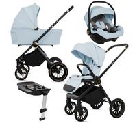 BabyLux® Carrito Bebe 4en1 ROSSO, Conjunto de Cochecito Ligero y Plegable Que Incluye Capazo, Silla de Paseo, Portabebés i-Size, Base Isofix, Bolso Cambiador y Más Accesorios 0-22kg, Protección UV 50+