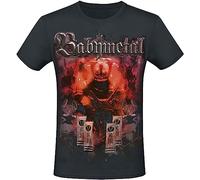 Babymetal Red Demon Flags Hombre Camiseta Negro 3XL 100% algodón Vorne Bedruckt Regular