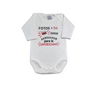 BABYMISORPRESA BODY BEBE FRASE Fotos a 3 euros que estoy ahorrado para la universidad (3 MESES)
