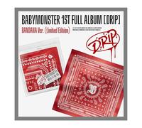 BABYMONSTER DRIP 1st Full Album Limited Bandana Version Zipper Bag+1ea Bandana+1ea Pin Button+7p Bandana Selfie PhotoCard+7p PhotoCard+1p QR Card+1ea Tracklist+Tracking Sealed