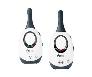 Babymoov Babyphone Simply Care Audio con función VOX, doble alarma y 2 adaptadores, alcance 300 m, Gris