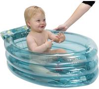 Babymoov Bañera hinchable y evolutiva con tumbona inflable y amovible integrada, color azul