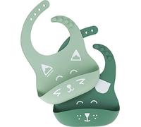 Babymoov Lote de 2 baberos de silicona BIB'ISY de Babymoov, Green, Talla única