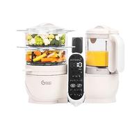Babymoov Nutribaby(+), Robot Bebé Multifunciones 6 en 1, cocina al vapor, batidora. Ideal para cocinar en lote. Sin BPA, Garantía de por vida, Beige mineral