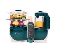 Babymoov Nutribaby(+), Robot Multifunción 6 en 1, Vaporera, Batidora, Gran Capacidad para el bebé, Óptimo para la cocina por lotes, Opal Green