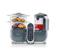 Babymoov Nutribaby(+), Robot Multifunción 6 en 1, Vaporera, Batidora, Gran Capacidad para el Bebé, Óptimo para la Cocina por Lotes, Gris