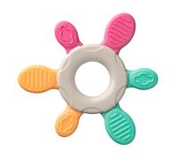 babynova Anneau de Dentition et de Préhension - dès 3+ mois - Jouet pour bébé - Soulagement des douleurs dentaires et gingivales - Développement de la motricité - Sans BPA - Jaune Rosa