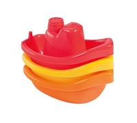 babynova Barquitos de baño - Juguetes educativos para bebés y niños pequeños - de 3+ Meses - Juego de 3 pcs - Desarrollo de Habilidades motoras - Juguete de baño - Sin BPA - Rojo, Mmarillo, Naranja