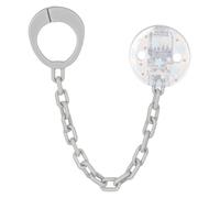 babynova Cadena para Chupete con Clip y Anillo Adaptador - Sujetachupetes para Bebé - Compatible con Cualquier Chupete - Esencial para Recién Nacidos - Sin BPA - Estrellas azules