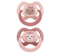 babynova Set de 2 Chupetes de Silicona con Caja de Esterilización - Talla 3, de 18 Meses - Chupete Ortodóntico - Sin BPA - Gato & Perro