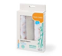 Babyono Pack 3 muselinas Natural bambú organico 70x70 cm Babyono
