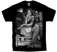 BabyPaper Homies Lowrider Chicano Art David Gonzales Oversized T Shirt Black XL