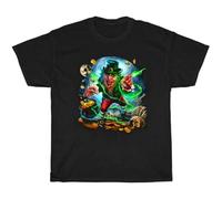 BabyPaper Leprechaun Horror Movie Graphic T-Shirt Unisex Cotton Black XL