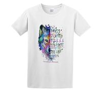 BabyPaper Wolf It Takes Strength To Tolerate The Pain Everyday Fibromyalgia Awareness Men Adult Short Sleeve White, blanco, S