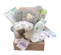 Babyparty - Set de regalo con personalización/manta para bebé, cepillo y peine con nombre + peluche de peluche + otros extras - regalo para bautizo, nacimiento (koala/gris-beige Set S)