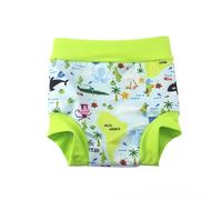 BabyPreg Bebé niños nadar pañales cubre pañales cintura alta natación pantalones cortos protección del vientre (2-3 Años, Verde)