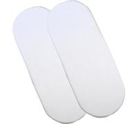 BabyPrem Bebé 2 Sábanas Bajeras de Algodón Moisés Cuna Capazo 80 x 40 cm 2 Blanco