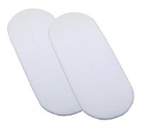 BabyPrem Bebé 2 Sábanas Bajeras de Algodón Moisés Cuna Capazo Ropa de Cama 67 x 30 cm Blanco