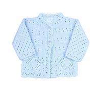 Babyprem Bebé Prematuro Cárdigan Rebeca Chaqueta de Punto Ropa Encaje Niños 38-44cm Azul