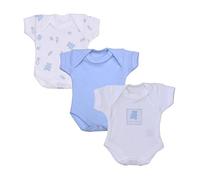 Babyprem Bebé Prematuro Conjunto 3 Chalecos de Bodies Mono Ropa Algodón Niños 44-50cm Oso Azul P3