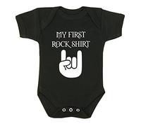 BabyPrem Body para bebé My First Rock Shirt Ropa de recién nacido a 12 meses, Negro -, 3-6 meses