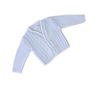 BabyPrem Cardigan Veste Bébé Garçon Acrylique Bleu en Tricot torsadé 0-18 mths 12-18