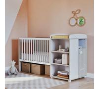 BabyPrice - Cuna combinada evolutiva de 60 x 120 cm | Cuna con barrotes y cómoda para cambiar pañales | Smile | Escalable en cama 90 x 190 cm | Fabricado en Francia por Sauthon