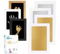 BabyQunt Kit de huellas de manos y pies de bebé sin tinta, kit de almohadilla de tinta de tacto limpio, sello de mano infantil seguro sin ensuciar, paquete de 4 almohadillas de impresión sin tinta