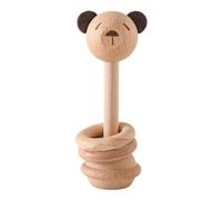 Babyrassel Gehäkelt Greifling Baby Holz gehäkelte Babyrassel Handmade Rassel Greifling Baby Rassel Beißring Holz Babyrassel Greifling Spielzeug Häkel Rassel mit Holz Ring Greifringe Baby
