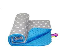 Baby's Comfort - cubierta suave Minky, grises (manchas Gris/Azul Minky), 100 x 75 cm